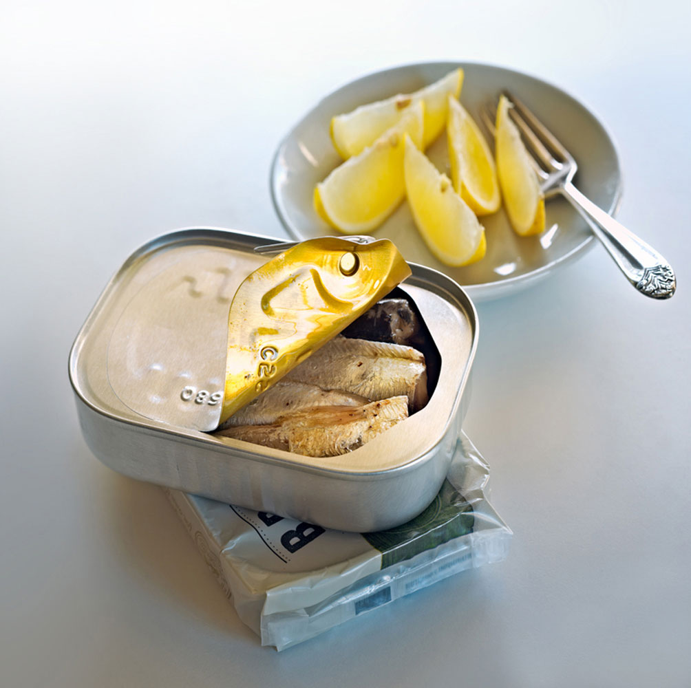 Sardines in a tin
