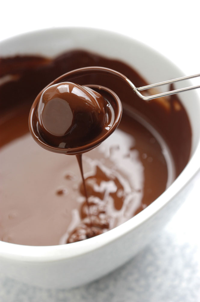 Making chocolate truffles