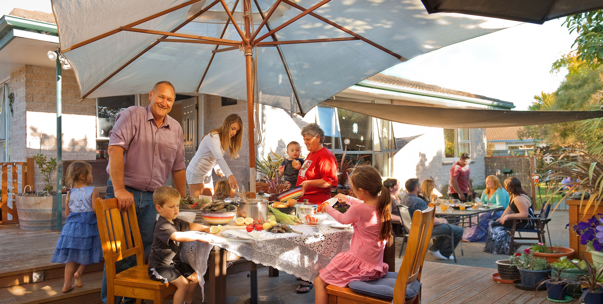 Mark Solomon and family BBQ