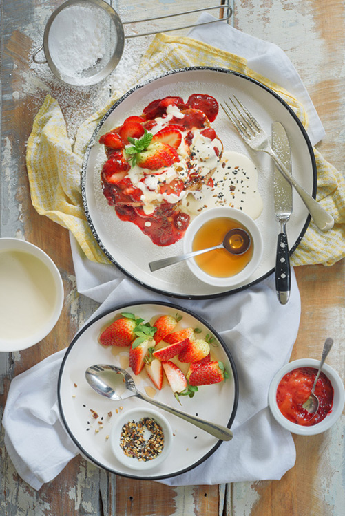 French toast and strawberries
