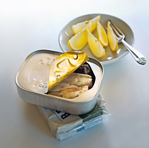 Sardines and fresh lemon