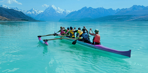 Waka team in the lake